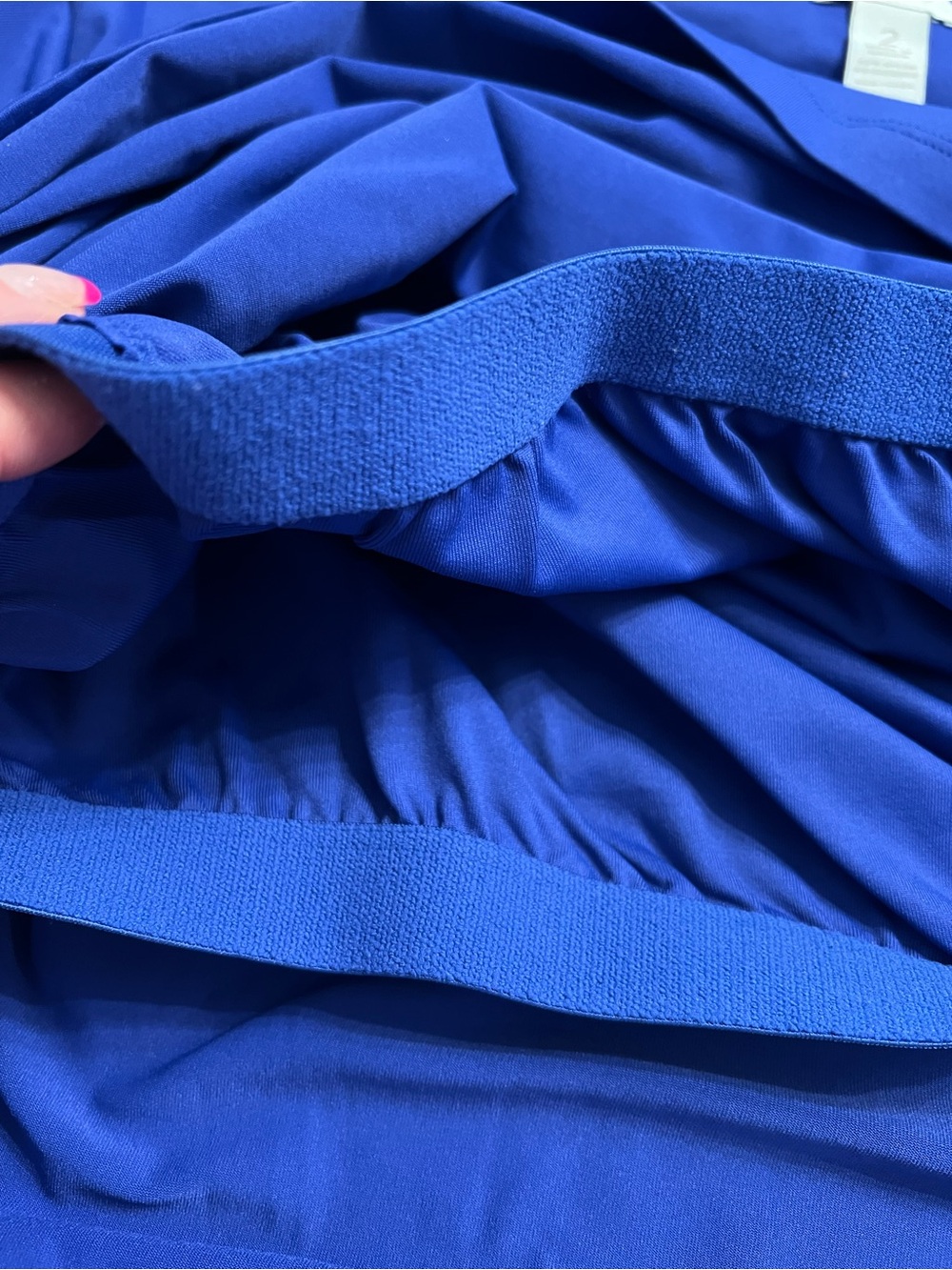 Chico's zenergy Long Sleeve Top w/Built in Bra in Royal Blue. Size 2, L - Picture 3 of 7